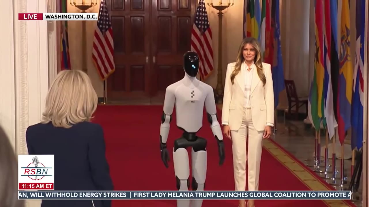 WATCH: First Lady Melania Trump Makes A Triumphant Entrance with a Humanoid Robot - 03/25/26
