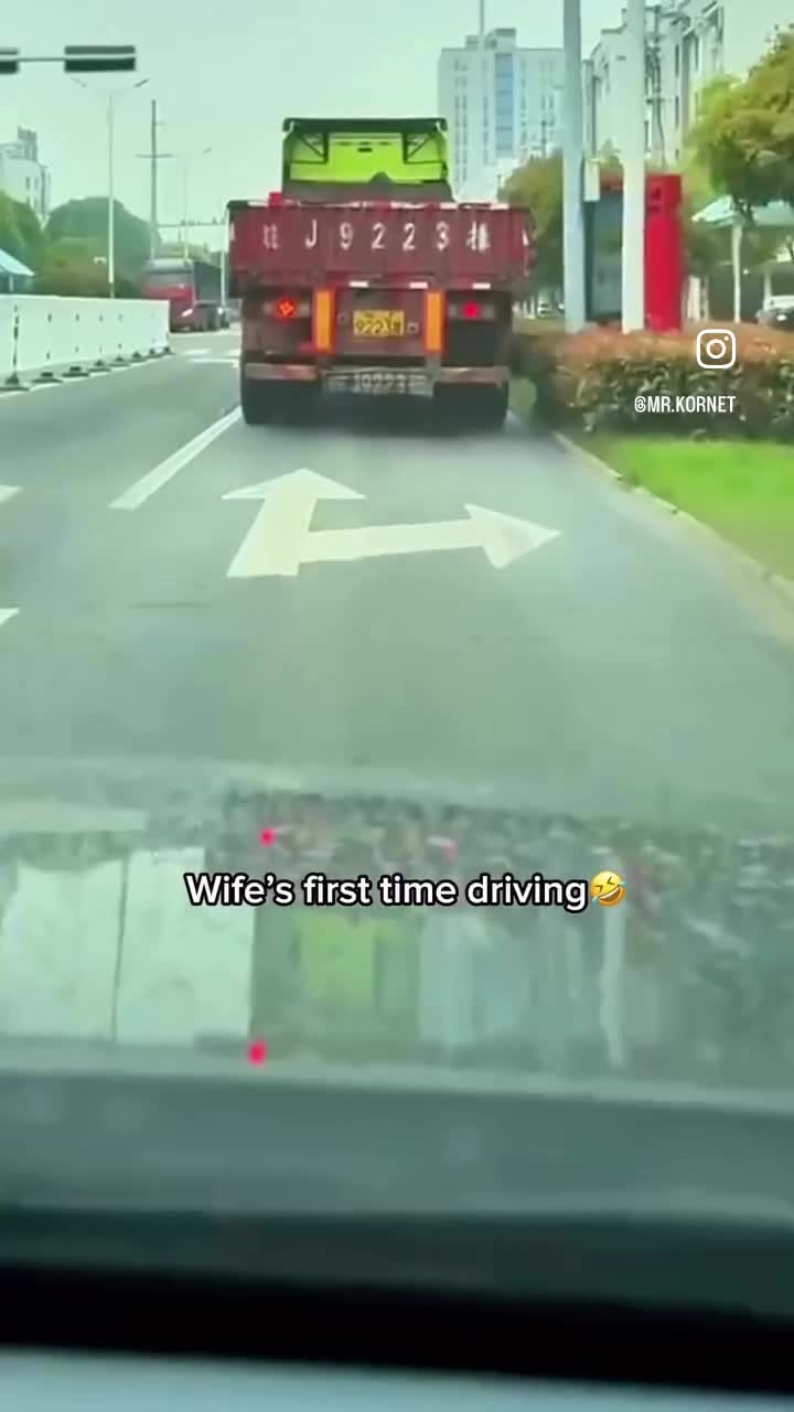 Wife first’s time driving